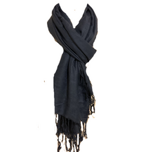 Load image into Gallery viewer, Plain Denim blue Pashmina Style Scarf