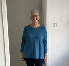 Load image into Gallery viewer, Amy Big Round Neck Jumper - Teal | One Size (UK 14-20)