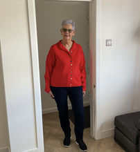 Load image into Gallery viewer, Rebecca Multi Coloured Button Cardigan - Red | One Size (UK 12-18)