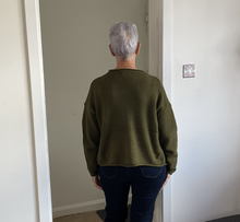 Load image into Gallery viewer, Rebecca Multi Coloured Button Cardigan - Khaki Green | One Size (UK 12-18)