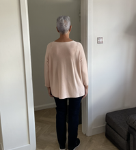 Load image into Gallery viewer, Amy Big Round Neck Jumper - Baby Pink | One Size (UK 14-20)