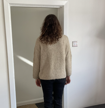 Load image into Gallery viewer, Sandra Embossed Flower Fluffy Jumper - Beige | One Size (UK 14-22)