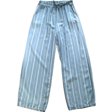 Load image into Gallery viewer, Lisa Light Denim Stripped Wide Leg Trousers | Eco-Friendly Tencel UK 8–14