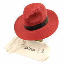 Load image into Gallery viewer, Red Panama Folding Hat (57cm)