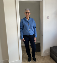 Load image into Gallery viewer, Rebecca Multi Coloured Button Cardigan - Blue | One Size (UK 12-18)