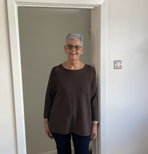 Load image into Gallery viewer, Amy Big Round Neck Jumper - Brown | One Size (UK 14-20)