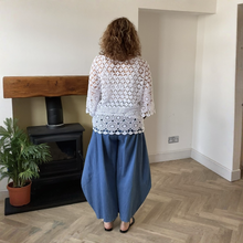 Load image into Gallery viewer, Susan Dark Denim Ballon Baggy Trousers | Elastic Waist UK 13–18