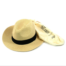 Load image into Gallery viewer, Panama Style Foldable Sun Hat in Bag - (55cm)