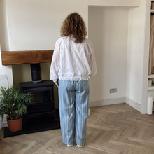 Load image into Gallery viewer, Lisa Light Denim Stripped Wide Leg Trousers | Eco-Friendly Tencel UK 8–14