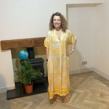 Load image into Gallery viewer, Yellow animal design floaty dress with pockets (A172)