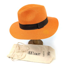 Load image into Gallery viewer, Orange Panama Folding Hat