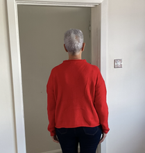 Load image into Gallery viewer, Rebecca Multi Coloured Button Cardigan - Red | One Size (UK 12-18)