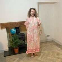 Load image into Gallery viewer, Light pink animal design floaty dress with pockets (A172)