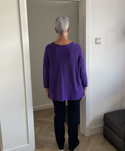 Load image into Gallery viewer, Amy Big Round Neck Jumper - Purple | One Size (UK 14-20)