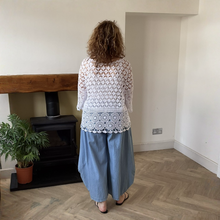 Load image into Gallery viewer, Susan Light Denim Ballon Baggy Trousers | Elastic Waist UK 13–18