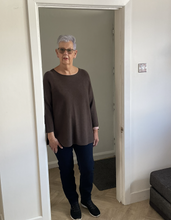 Load image into Gallery viewer, Amy Big Round Neck Jumper - Brown | One Size (UK 14-20)