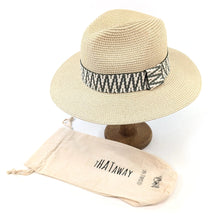 Load image into Gallery viewer, Sage-Cream Panama Foldable Hat (57cm) - Natural