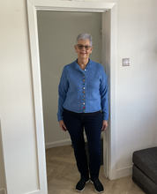 Load image into Gallery viewer, Rebecca Multi Coloured Button Cardigan - Blue | One Size (UK 12-18)