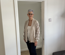 Load image into Gallery viewer, Melissa Lace Arm Cardigan - Beige | One Size (UK 14-22)