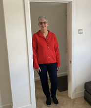 Load image into Gallery viewer, Rebecca Multi Coloured Button Cardigan - Red | One Size (UK 12-18)