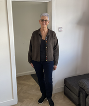 Load image into Gallery viewer, Rebecca Multi Coloured Button Cardigan - Brown | One Size (UK 12-18)