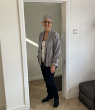 Load image into Gallery viewer, Melissa Lace Arm Cardigan - Grey | One Size (UK 14-22)