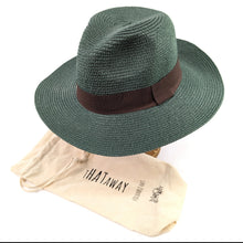 Load image into Gallery viewer, Teal Green Panama Folding Hat (57cm)