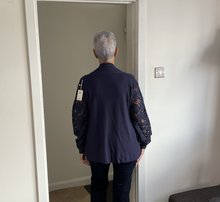 Load image into Gallery viewer, Melissa Lace Arm Cardigan - Navy | One Size (UK 14-22)
