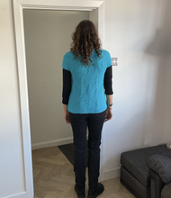 Load image into Gallery viewer, Donna Bright turquoise 3 button waistcoat a174
