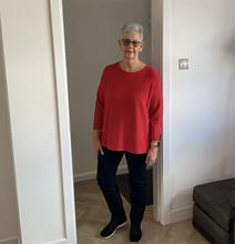 Load image into Gallery viewer, Amy Big Round Neck Jumper - Red | One Size (UK 14-20)