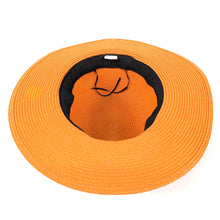 Load image into Gallery viewer, Orange Panama Folding Hat