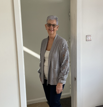 Load image into Gallery viewer, Melissa Lace Arm Cardigan - Grey | One Size (UK 14-22)
