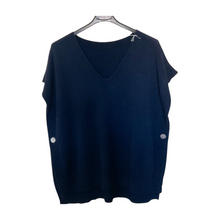 Load image into Gallery viewer, Navy blue Super Soft Tank Top – One Size (Fits UK 12–20) | Sleeveless Stretch Vest | Lightweight Everyday Basic | Pamper Yourself Now A183