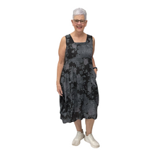 Load image into Gallery viewer, Kimberly Floral Long Empire Line Linen Dress | One Size (UK 12-18)