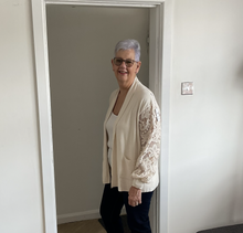 Load image into Gallery viewer, Melissa Lace Arm Cardigan - Cream | One Size (UK 14-22)