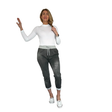 Load image into Gallery viewer, Grey  Italian Joggers for casual  everyday wear.
