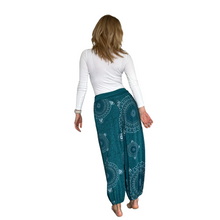 Load image into Gallery viewer, Petrol Mandala Print harem Trousers for women  (142)
