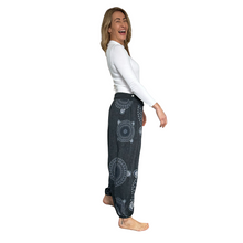 Load image into Gallery viewer, Dark Grey Mandala Print harem Trousers for women (142)