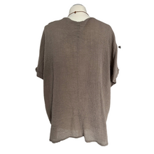 Load image into Gallery viewer, Dark Beige Plain Crinkle cotton top for women. (A147)