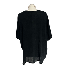 Load image into Gallery viewer, Black Plain Crinkle cotton top for women. (A147)
