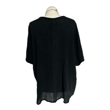 Load image into Gallery viewer, Black Plain Crinkle cotton top for women. (A147)