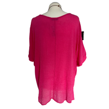 Load image into Gallery viewer, fuchsia Pink Plain Crinkle cotton top for women. (A147)