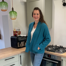 Load image into Gallery viewer, Teal Plain Colour Padded Jacket – Waist Length | One Size (UK 10–14) | Lightweight Warm Outerwear | Pamper Yourself -A179