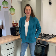 Load image into Gallery viewer, Teal Plain Colour Padded Jacket – Waist Length | One Size (UK 10–14) | Lightweight Warm Outerwear | Pamper Yourself -A179