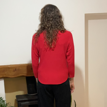 Load image into Gallery viewer, Super Soft Round neck Red Italian Plain Jumper – One Size (12–16) A185
