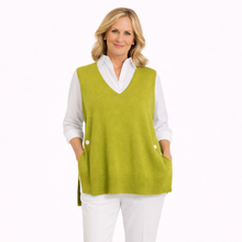 Load image into Gallery viewer, Lime green Super Soft Tank Top – One Size (Fits UK 12–20) | Sleeveless Stretch Vest | Lightweight Everyday Basic | Pamper Yourself Now A183