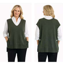 Load image into Gallery viewer, Khaki green Super Soft Tank Top – One Size (Fits UK 12–20) | Sleeveless Stretch Vest | Lightweight Everyday Basic | Pamper Yourself Now A183