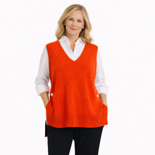 Load image into Gallery viewer, Bright Orange Super Soft Tank Top – One Size (Fits UK 12–20) | Sleeveless Stretch Vest | Lightweight Everyday Basic | Pamper Yourself Now A183