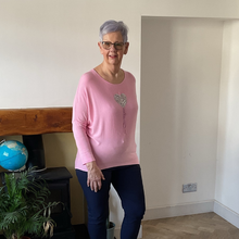 Load image into Gallery viewer, Pink Heart balloon soft knit top for women. (A156)