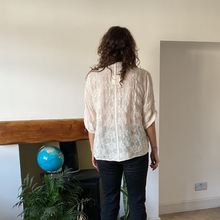 Load image into Gallery viewer, Natalie Cream Cotton Lace Shirt Jacket with Roll-Back Sleeves | One Size UK 10–16